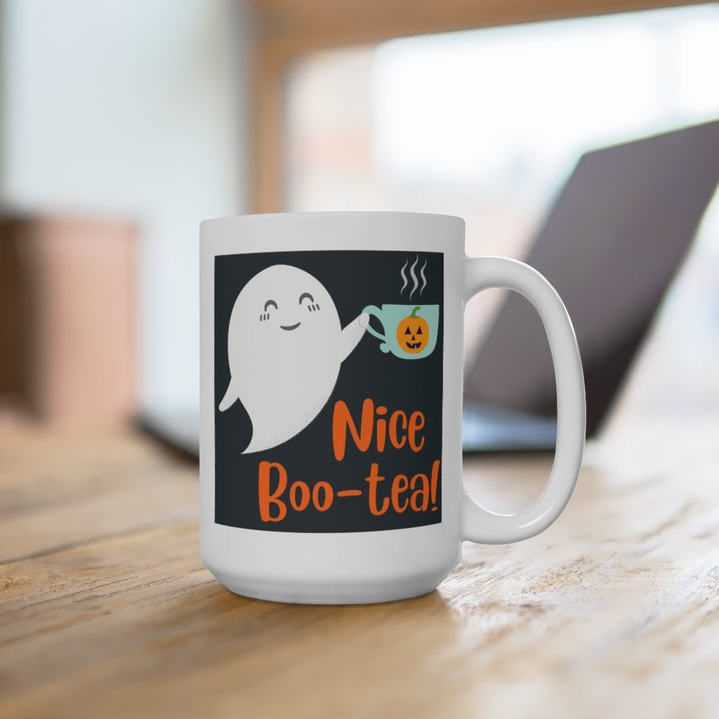 Nice Boo-Tea 15 oz Mug in White