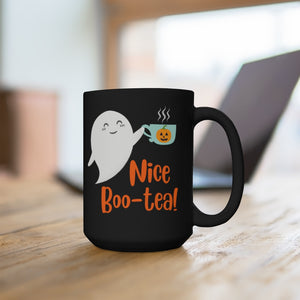 Nice Boo-Tea 15 oz Mug in Black