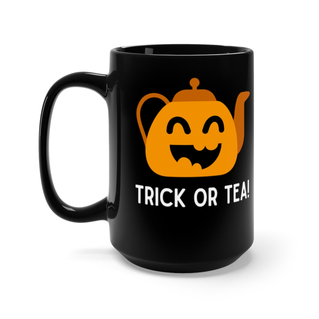 Trick or Tea 15 oz Mug in Black