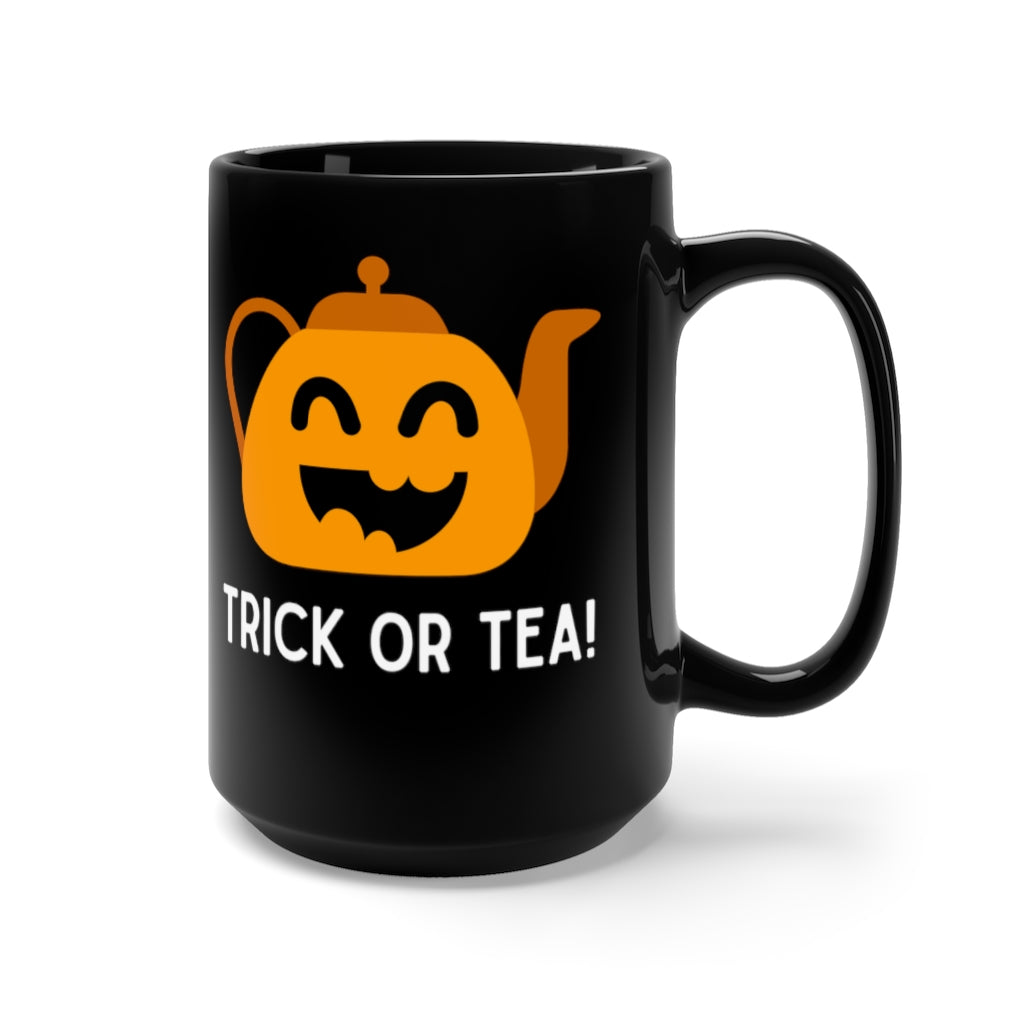 Trick or Tea 15 oz Mug in Black