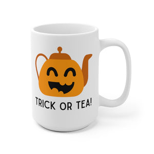 Trick or Tea 15 oz Mug in White