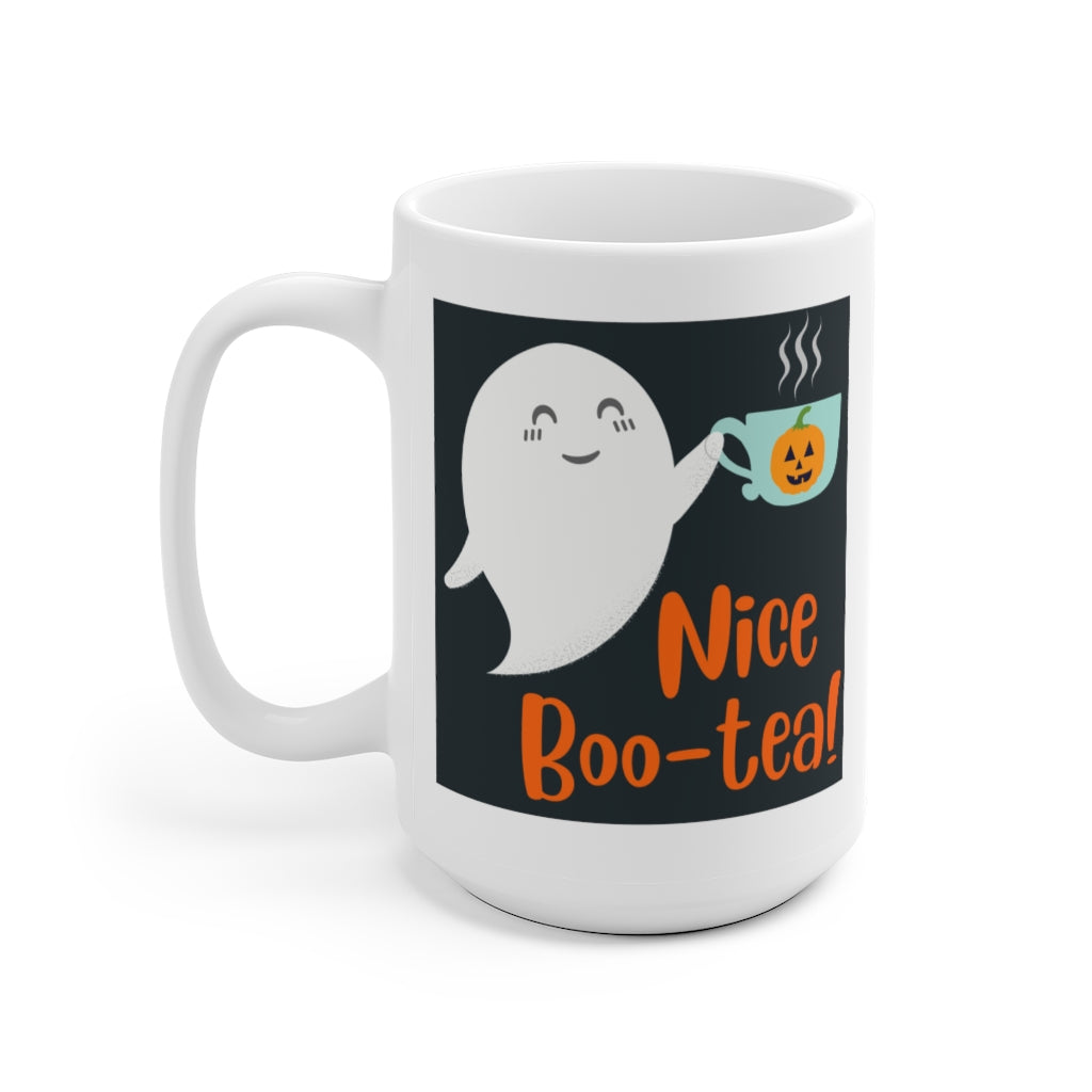 Nice Boo-Tea 15 oz Mug in White